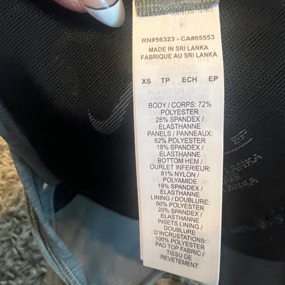 NWOT Nike Indy Women's Light-Support Padded V-Neck Sports Bra gray black size XS - Picture 5 of 5